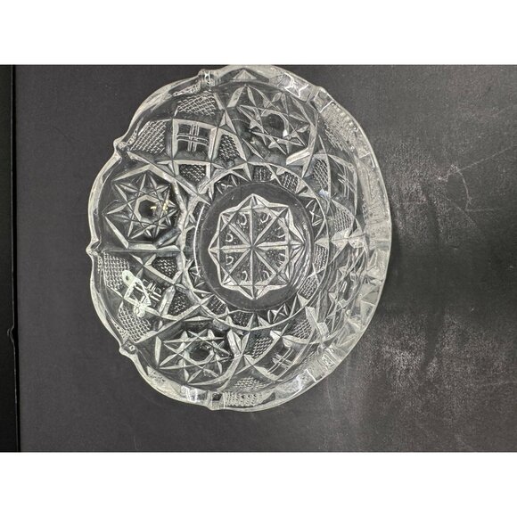 Vintage Fostoria Shelton Star Bowls Crystal Cut Clear Glass 4.5" DIA Set of 4 - Picture 4 of 7